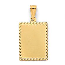 Load image into Gallery viewer, 14K Yellow Gold 20mm Plain Stamp Pendant