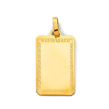 Load image into Gallery viewer, 14K Yellow Gold Rectangle Engravable Plain Pendant