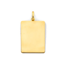 Load image into Gallery viewer, 14K Yellow Gold Plain Engravable Pendant