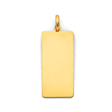 Load image into Gallery viewer, 14K Yellow Gold 10mm Engravable Plain Pendant