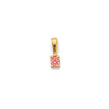 Load image into Gallery viewer, 14K Yellow Gold CZ 1 Stone Month Pendant