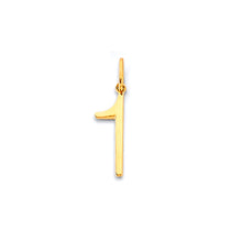 Load image into Gallery viewer, 14K Yellow Gold 1 Number Pendant