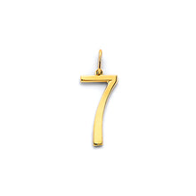 Load image into Gallery viewer, 14K Yellow Gold 7 Number Pendant