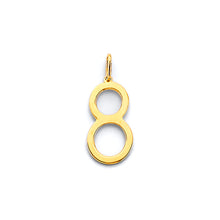 Load image into Gallery viewer, 14K Yellow Gold 8 Number Pendant