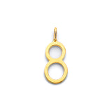 14K Yellow Gold 8 Number Pendant