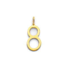 14K Yellow Gold 8 Number Pendant