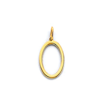 Load image into Gallery viewer, 14K Yellow Gold 0 Number Pendant