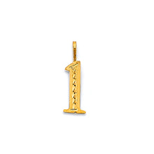 Load image into Gallery viewer, 14K Yellow Gold DC 1 Number Pendant