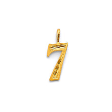 Load image into Gallery viewer, 14K Yellow Gold DC 7 Number Pendant