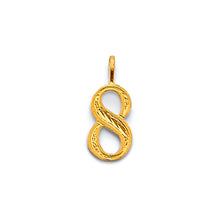 Load image into Gallery viewer, 14K Yellow Gold DC 8 Number Pendant