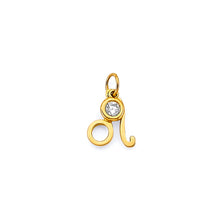 Load image into Gallery viewer, 14K Yellow Gold CZ Leo Zodiac Pendant