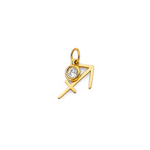 Load image into Gallery viewer, 14K Yellow Gold CZ Sagittarius Zodiac Pendant