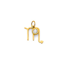 Load image into Gallery viewer, 14K Yellow Gold CZ Scorpio Zodiac Pendant