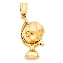 Load image into Gallery viewer, 14K Yellow Gold Hollow Globe Pendant