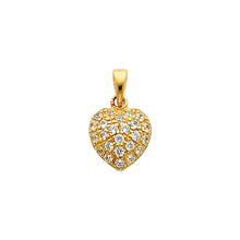 Load image into Gallery viewer, 14K Yellow Gold Heart CZ Pendant