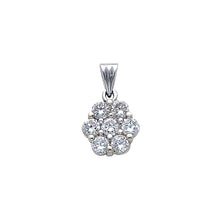 Load image into Gallery viewer, 14K White Gold CZ Pendant