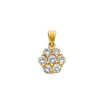 14K Yellow Gold CZ Pendant