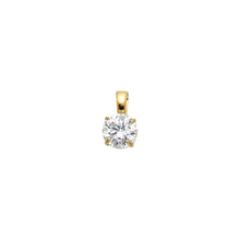 Load image into Gallery viewer, 14K Yellow Gold Round CZ Basket Pendant