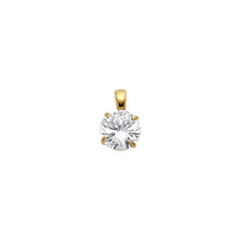 Load image into Gallery viewer, 14K Yellow Gold CZ Round Basket Pendant