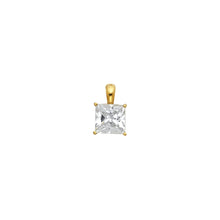 Load image into Gallery viewer, 14K Yellow Gold Princess CZ Basket Pendant