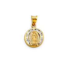 Load image into Gallery viewer, 14K Yellow Gold CZ Guadalupe Pendant