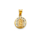 14K Yellow Gold CZ Guadalupe Pendant