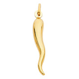 14K Yellow Gold Horn Pendant