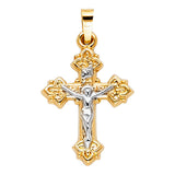 14K Yellow Gold Crucifix 15mm Pendant