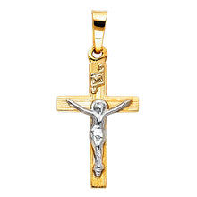 Load image into Gallery viewer, 14K Yellow Gold Crucifix Tiny Pendant