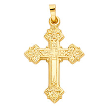 Load image into Gallery viewer, 14K Two Tone Gold Cross Pendant