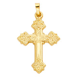 14K Two Tone Gold Cross Pendant