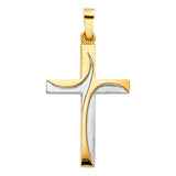 14K Yellow Gold Cross 15mm Pendant