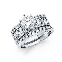 Load image into Gallery viewer, 14K White Gold 2mm CZ Ladies Wedding Ring--Wedding Band and Engagement Rings are sold Separately