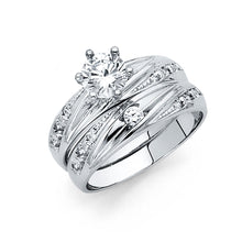 Load image into Gallery viewer, 14K White Gold CZ 4mm Engagement Ring--Wedding Band and Engagement Rings are sold Separately