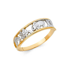 Load image into Gallery viewer, 14K Two Tone Gold 5mm Lucky Ring