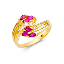 Load image into Gallery viewer, 14K Yellow Gold CZ 12mm Fancy Ring