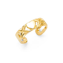 Load image into Gallery viewer, 14K Yellow Gold Heart Toe Ring