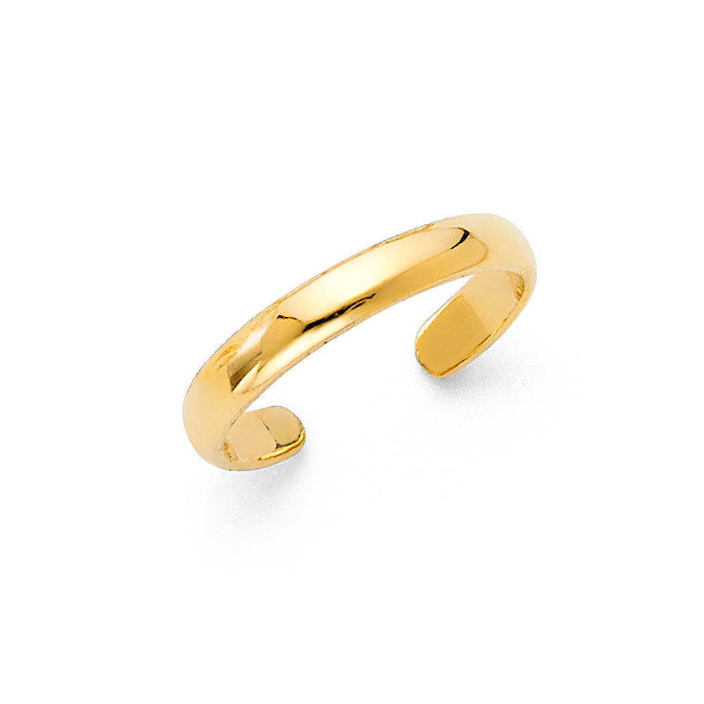 14K Yellow Gold 3mm Toe Ring