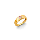 14K Yellow Gold CZ Small Babies Ring