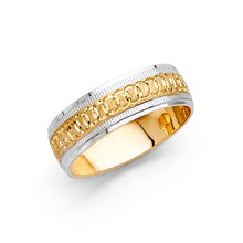 Load image into Gallery viewer, 14K Two Tone Gold DC 6mm Wedding Band