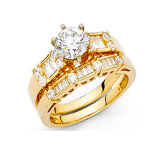 Load image into Gallery viewer, 14K Yellow Gold CZ Engagement Ring