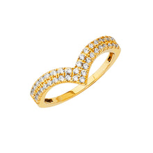 Load image into Gallery viewer, 14K Yellow Gold Fancy CZ Ring