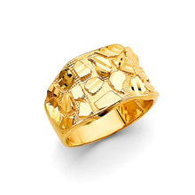 Load image into Gallery viewer, 14K Yellow Gold Thin Men&#39;s Nugget Ring