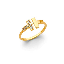 Load image into Gallery viewer, 14K Yellow Gold T Fancy CZ Ring