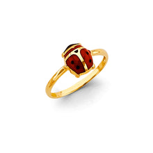 Load image into Gallery viewer, 14K Yellow Gold Lady Bug Ring