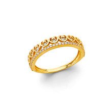 Load image into Gallery viewer, 14K Yellow Gold CZ Heart Ring