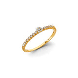 14K Yellow Gold Stackable CZ Ring