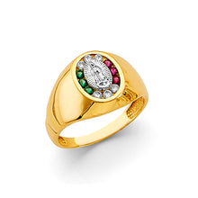 Load image into Gallery viewer, 14K Yellow Gold Guadalupe Men&#39;s CZ Ring