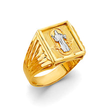 Load image into Gallery viewer, 14K Two Tone Gold Santa Muerte Men&#39;s Ring