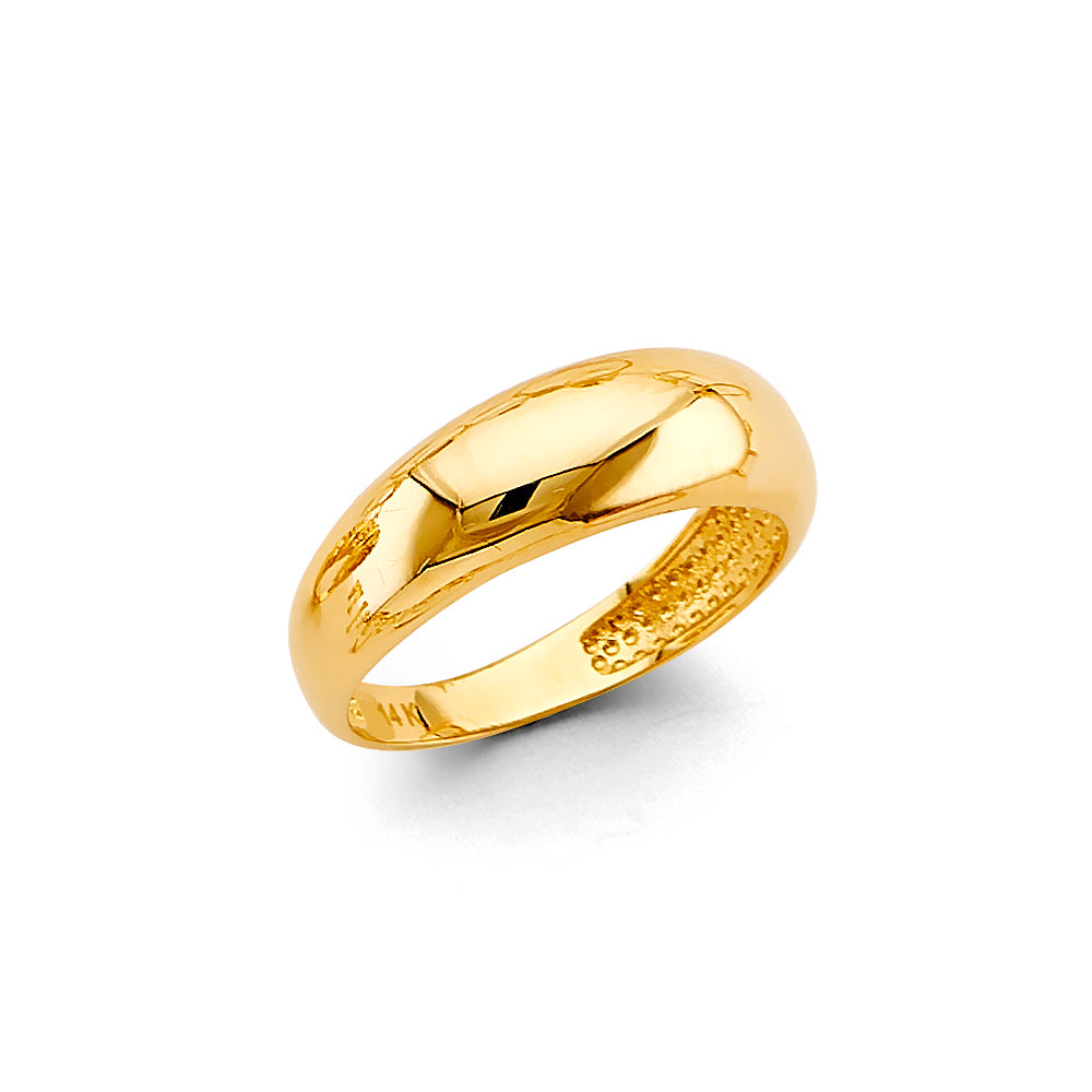 14K Yellow Gold Polish Dome Ring